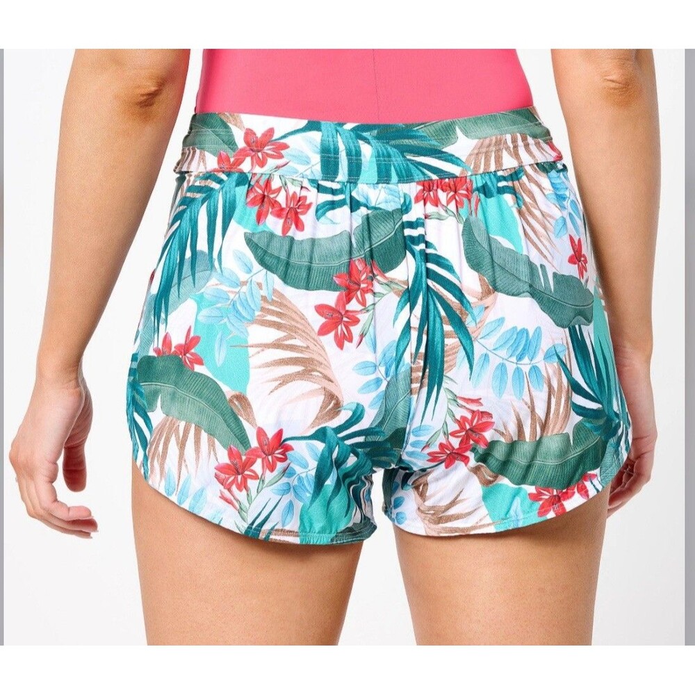 Jantzen Cover-Up Swim Over-Short Tropical Palms Size 16